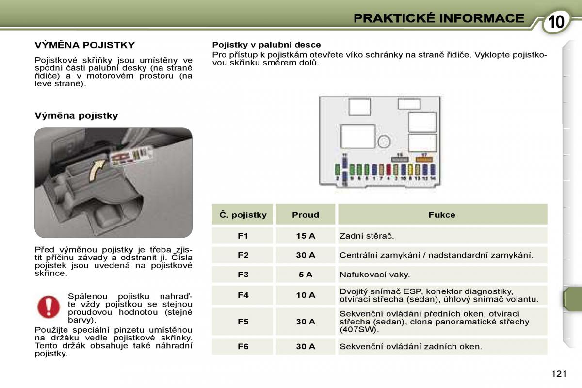 Peugeot 407 navod k obsludze / page 135