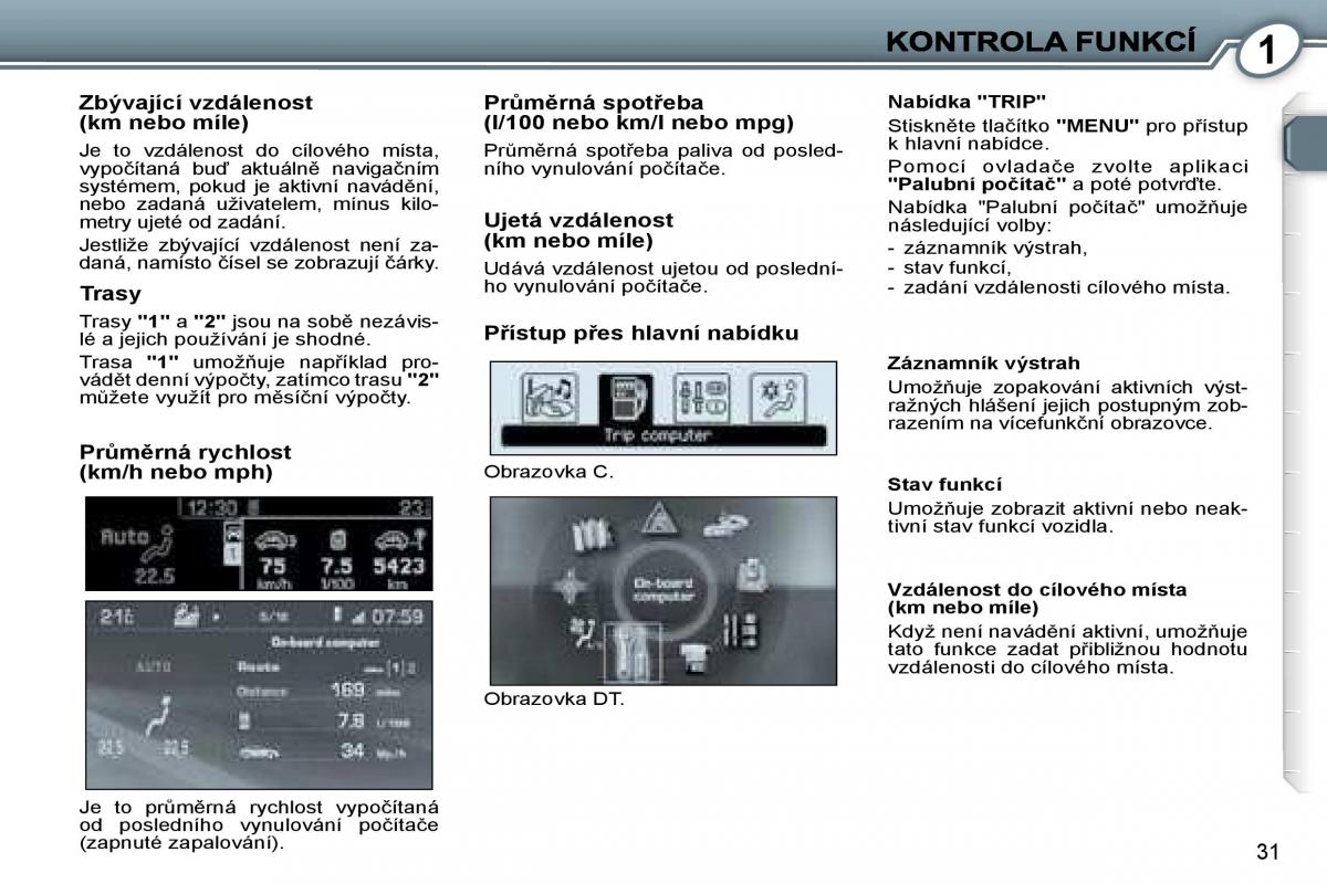 Peugeot 407 navod k obsludze / page 30