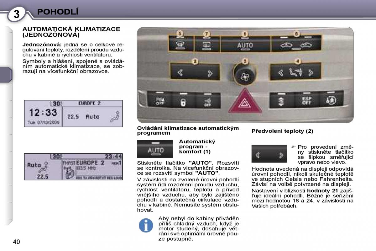 Peugeot 407 navod k obsludze / page 39