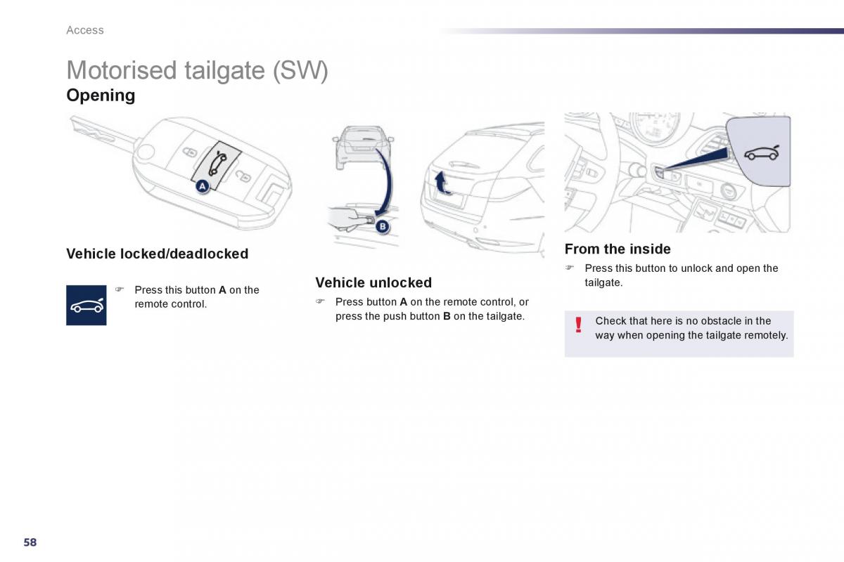 Peugeot 508 owners manual / page 60