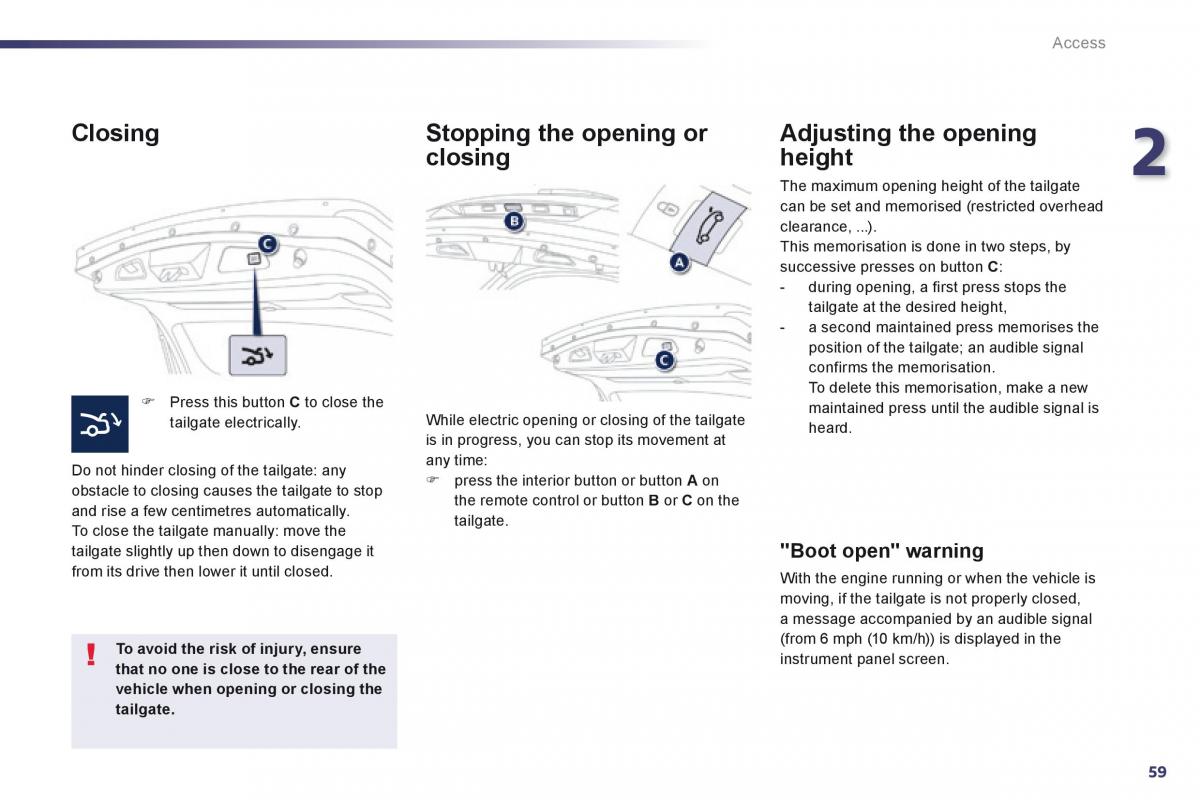 Peugeot 508 owners manual / page 61