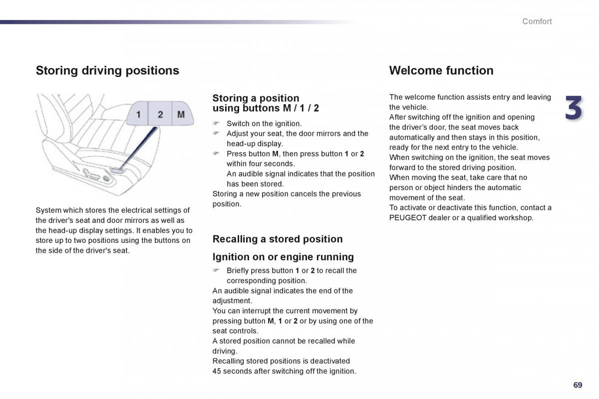 Peugeot 508 owners manual / page 71