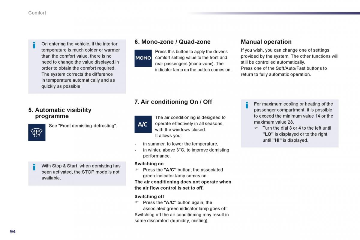 Peugeot 508 owners manual / page 96