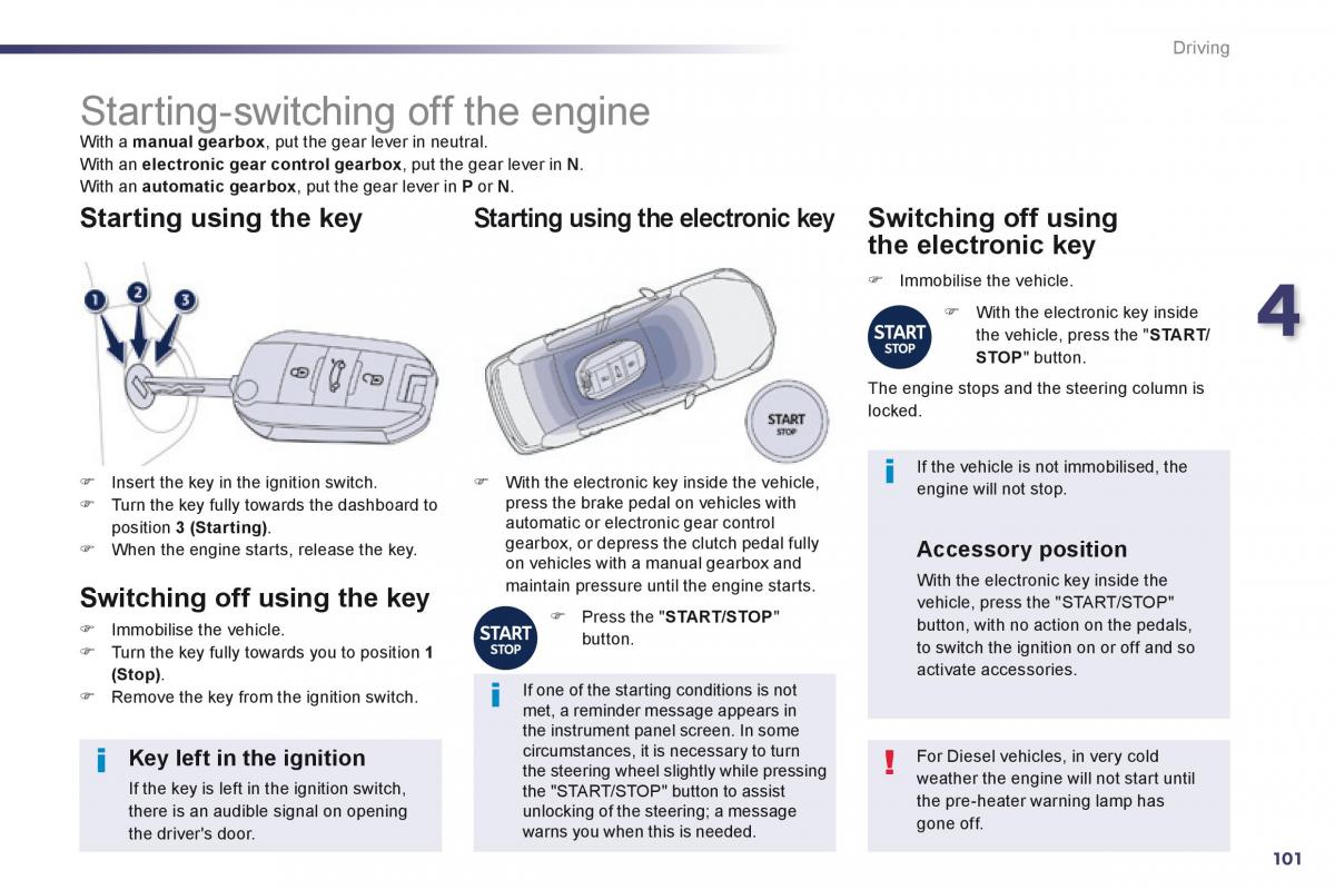 Peugeot 508 owners manual / page 103