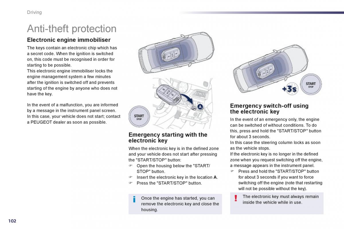 Peugeot 508 owners manual / page 104