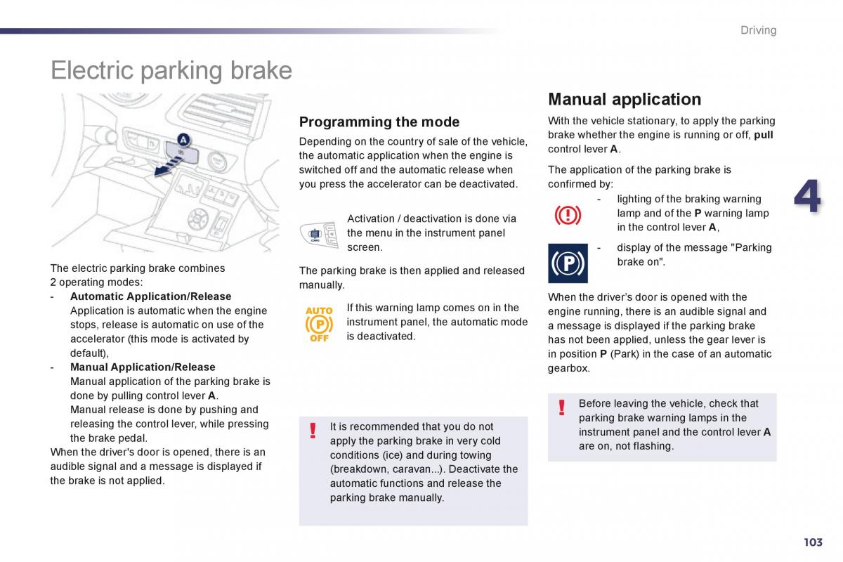 Peugeot 508 owners manual / page 105