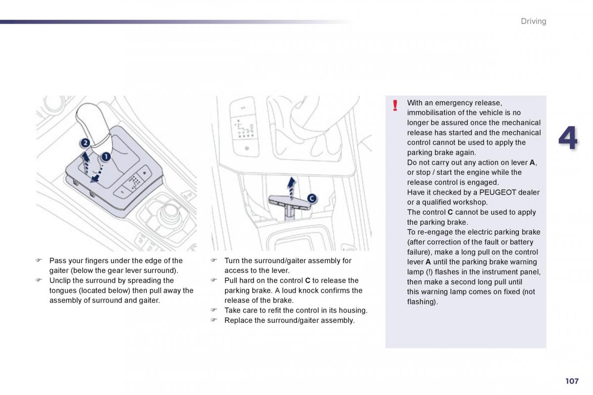 Peugeot 508 owners manual / page 109