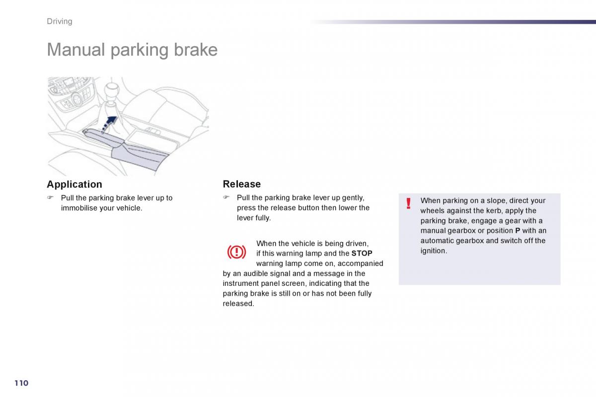 Peugeot 508 owners manual / page 112