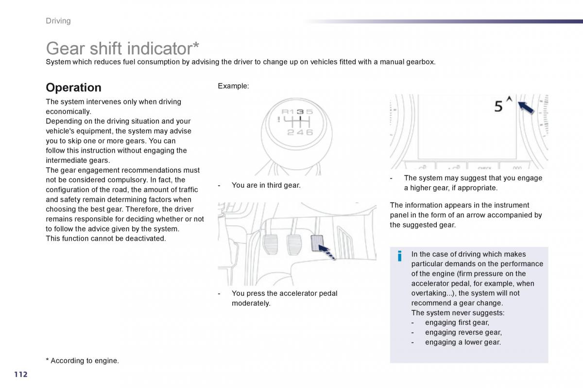 Peugeot 508 owners manual / page 114