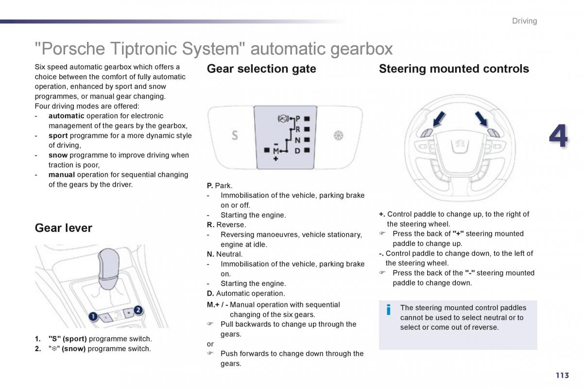 Peugeot 508 owners manual / page 115