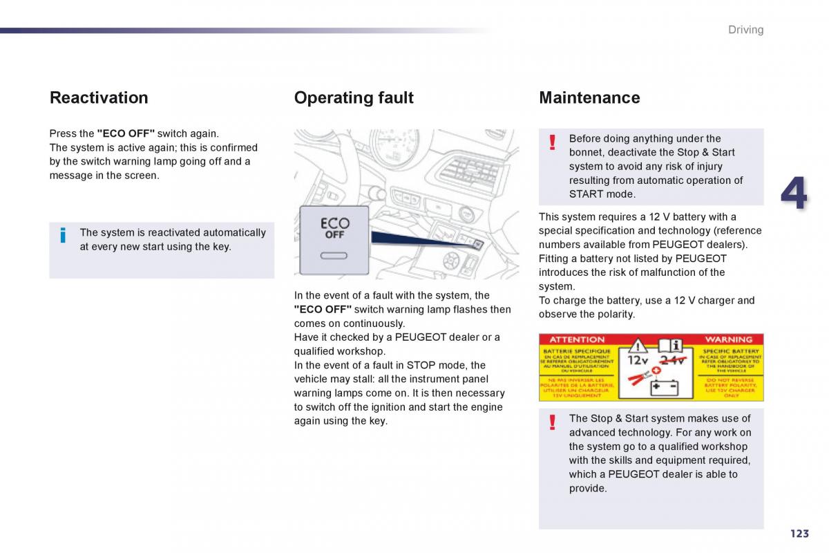 Peugeot 508 owners manual / page 125