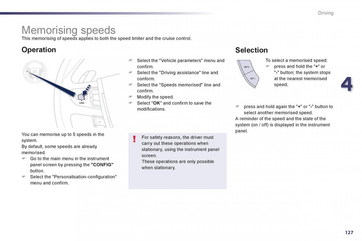 Peugeot 508 owners manual / page 129