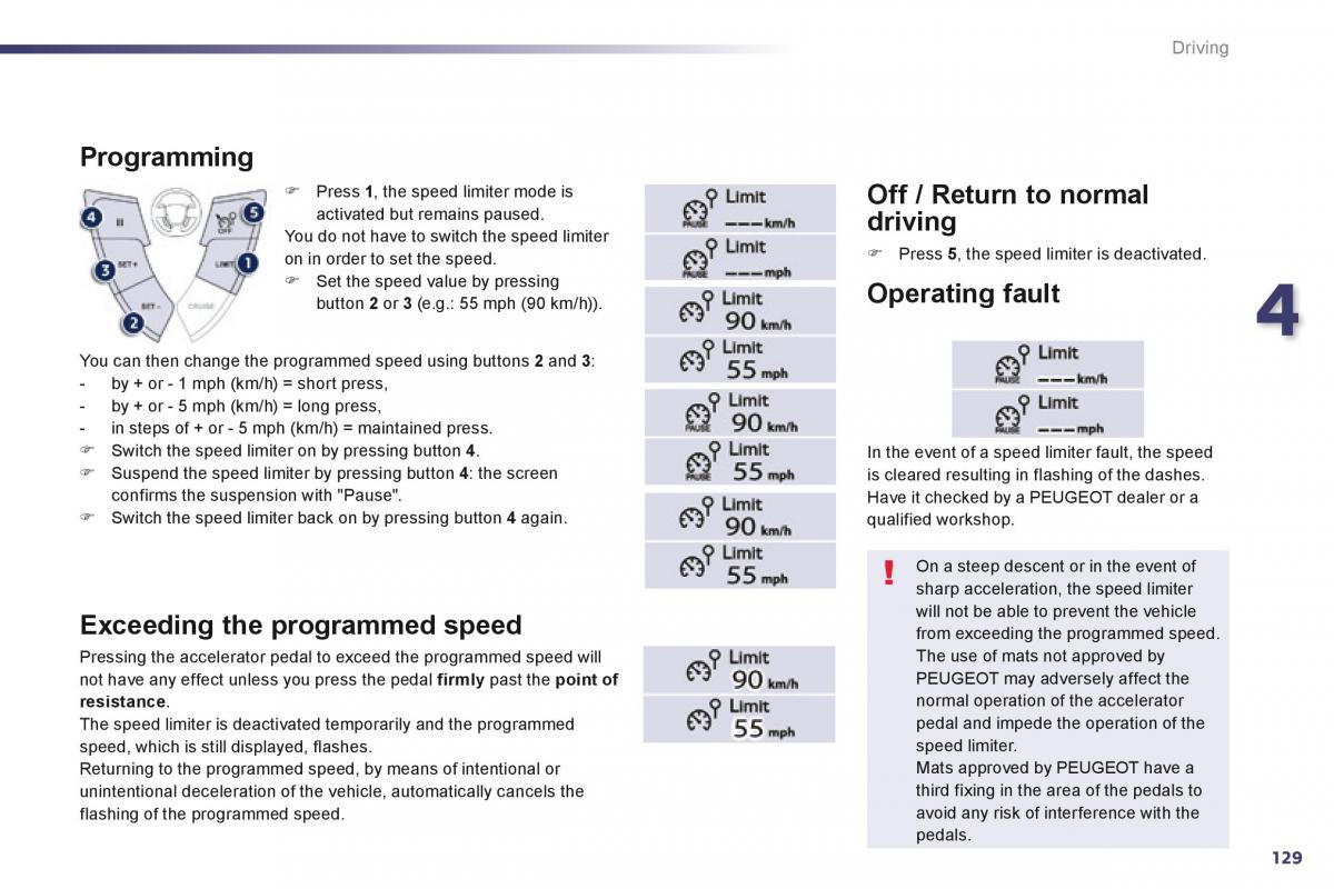 Peugeot 508 owners manual / page 131