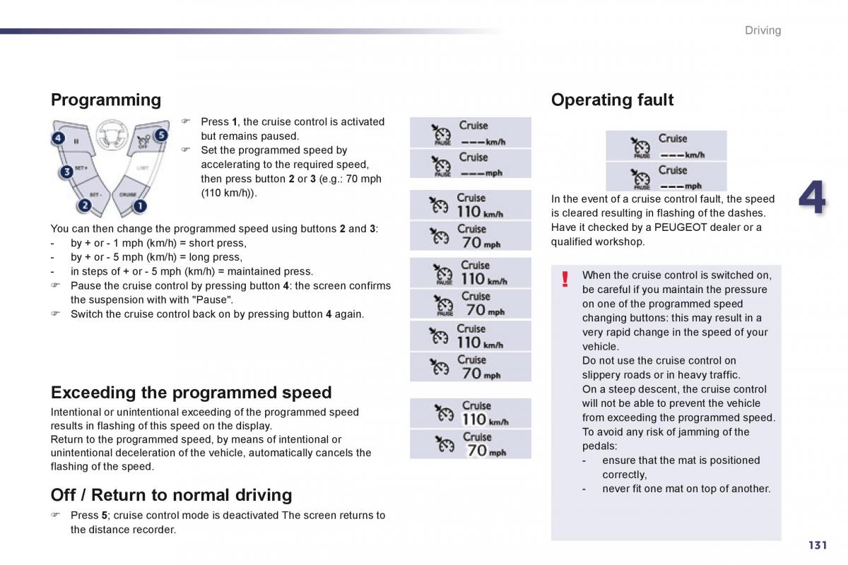 Peugeot 508 owners manual / page 133