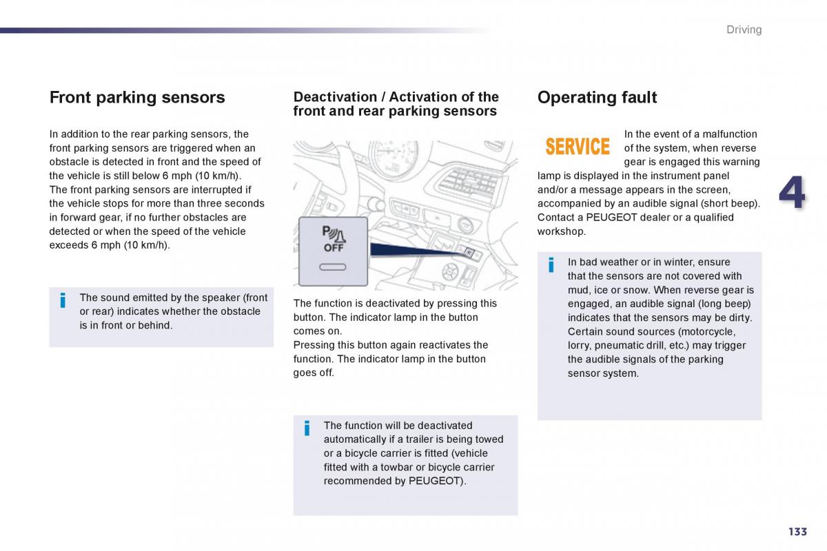 Peugeot 508 owners manual / page 135