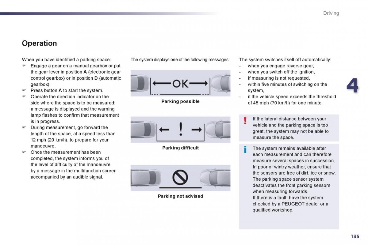 Peugeot 508 owners manual / page 137