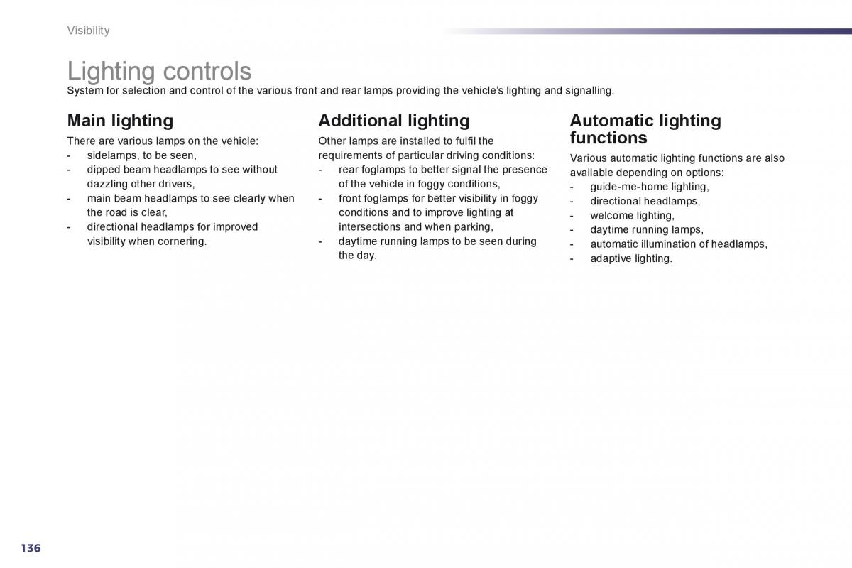 Peugeot 508 owners manual / page 138