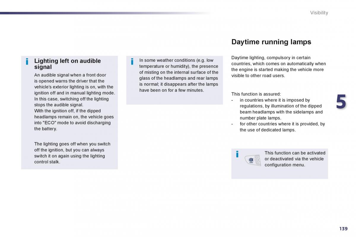 Peugeot 508 owners manual / page 141