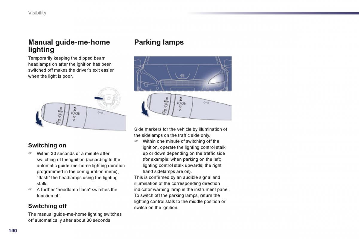 Peugeot 508 owners manual / page 142