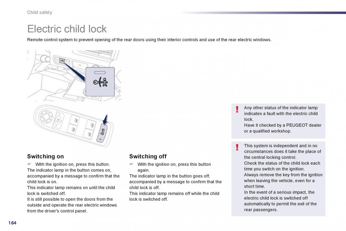 Peugeot 508 owners manual / page 166