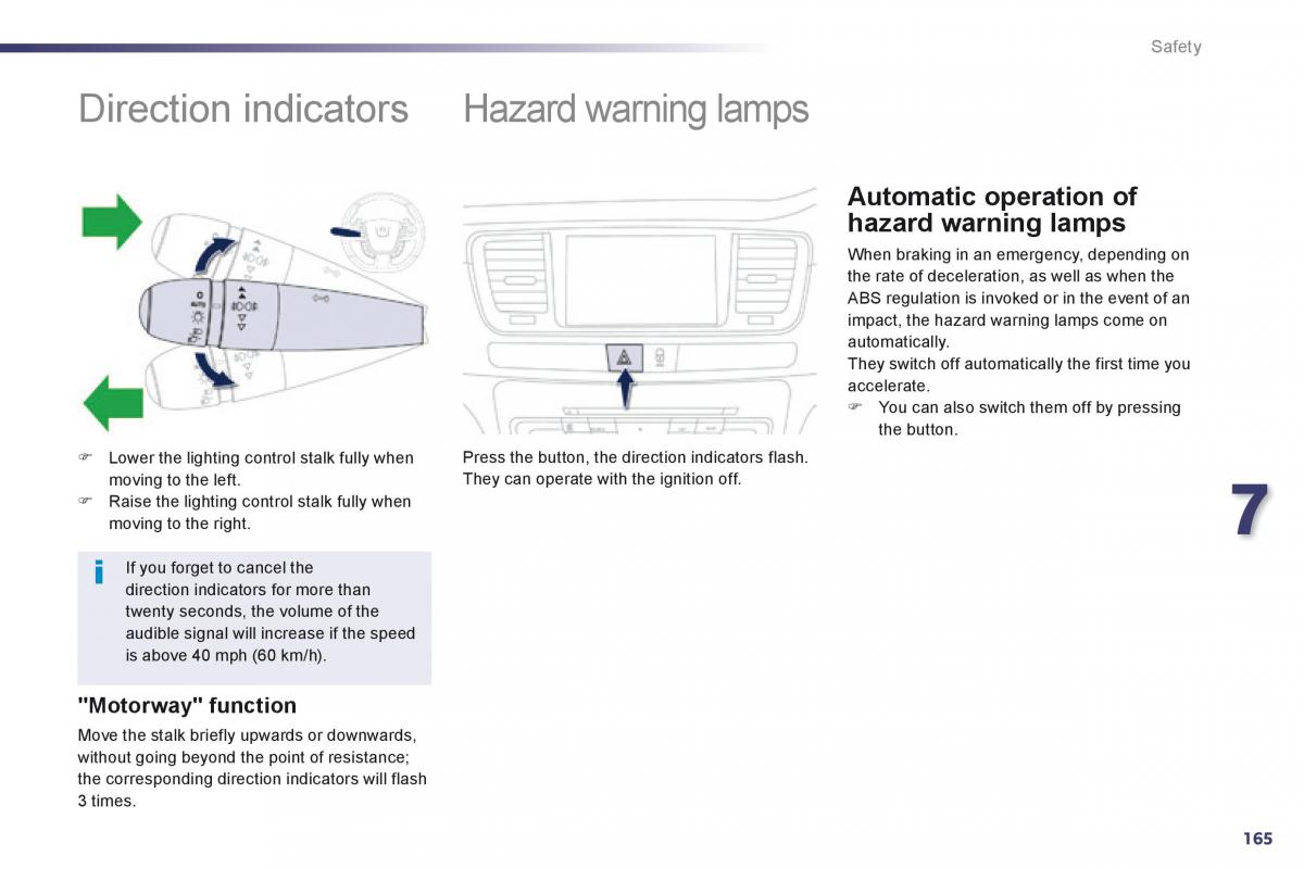 Peugeot 508 owners manual / page 167