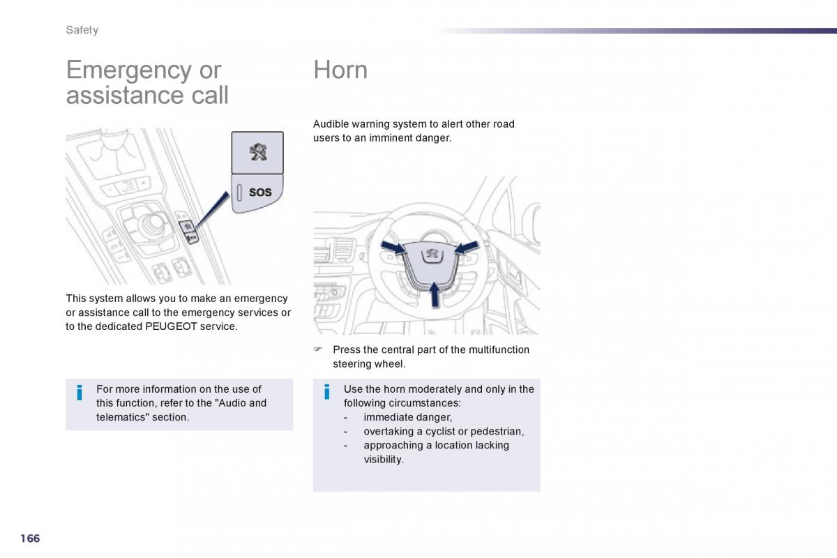 Peugeot 508 owners manual / page 168