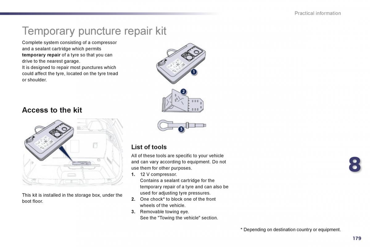 Peugeot 508 owners manual / page 181