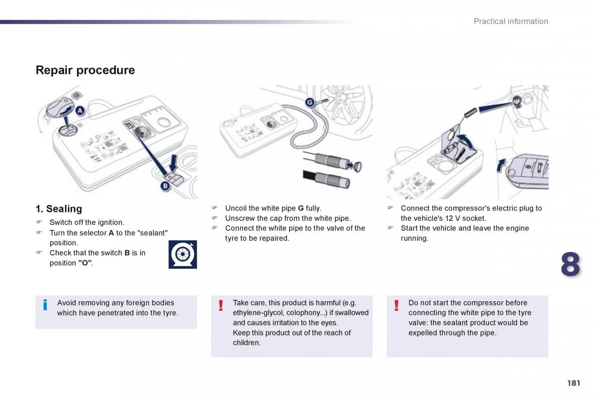 Peugeot 508 owners manual / page 183