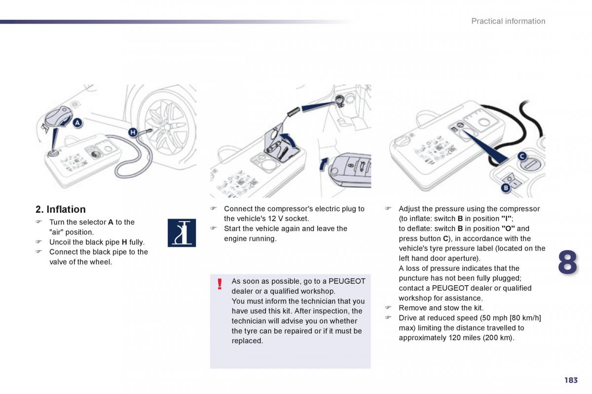 Peugeot 508 owners manual / page 185