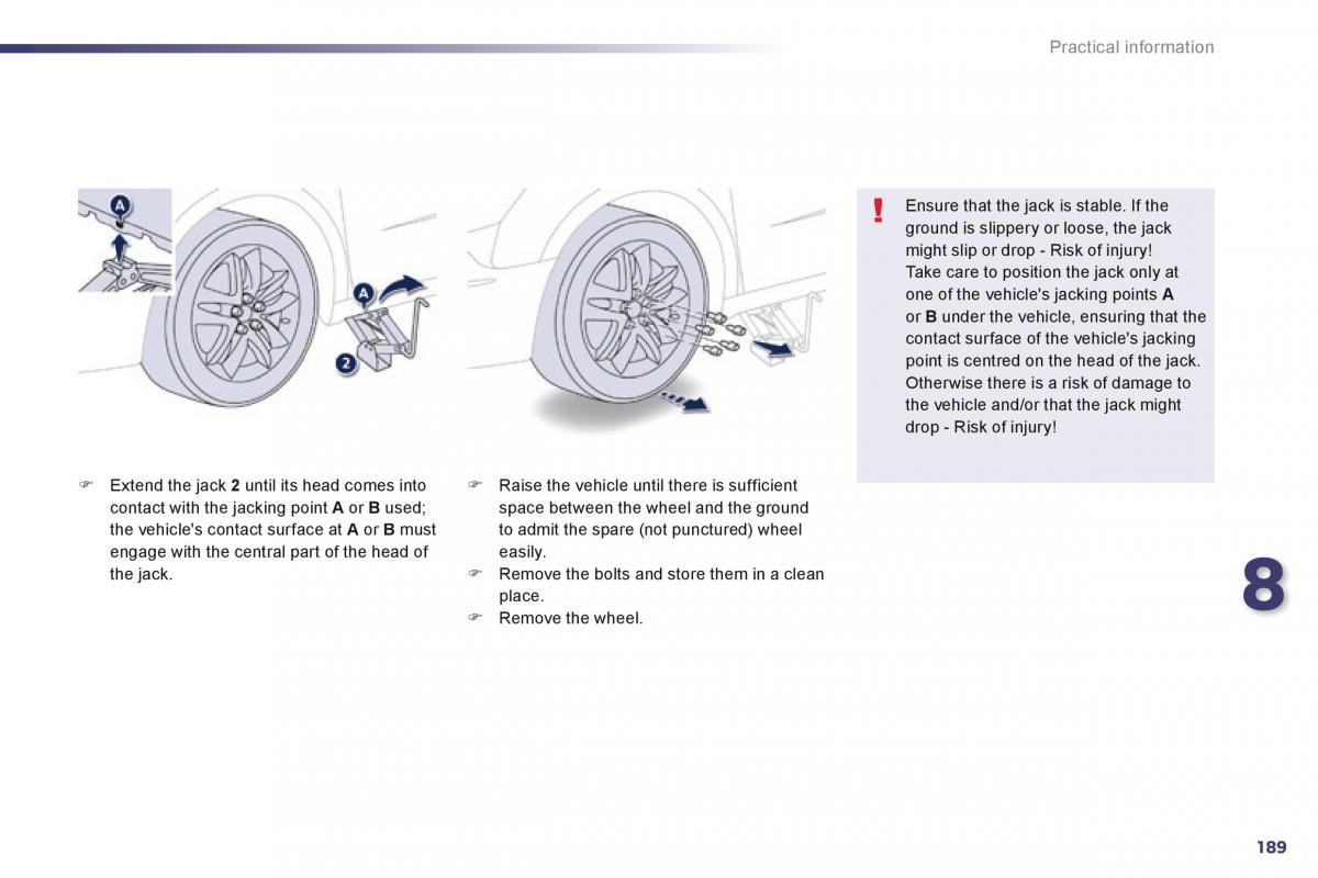 Peugeot 508 owners manual / page 191