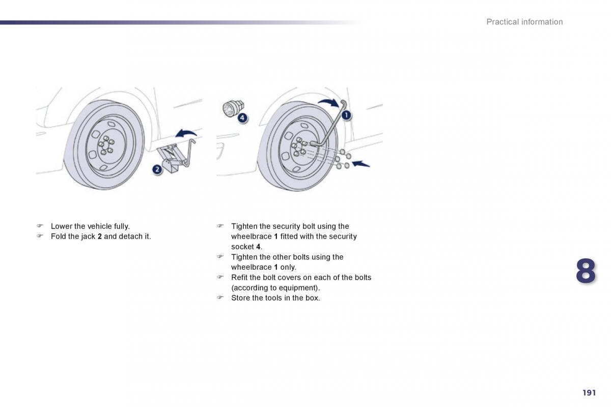 Peugeot 508 owners manual / page 193