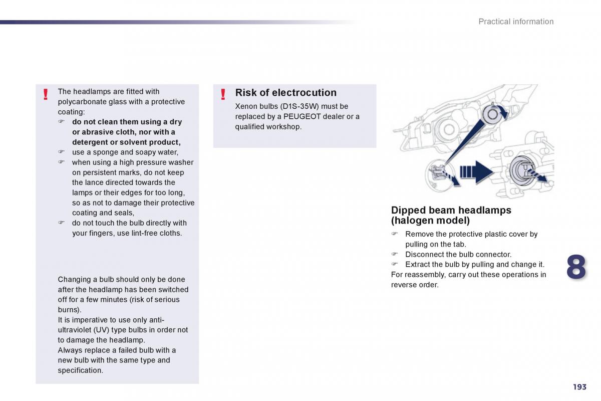 Peugeot 508 owners manual / page 195