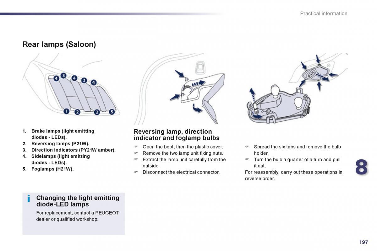 Peugeot 508 owners manual / page 199