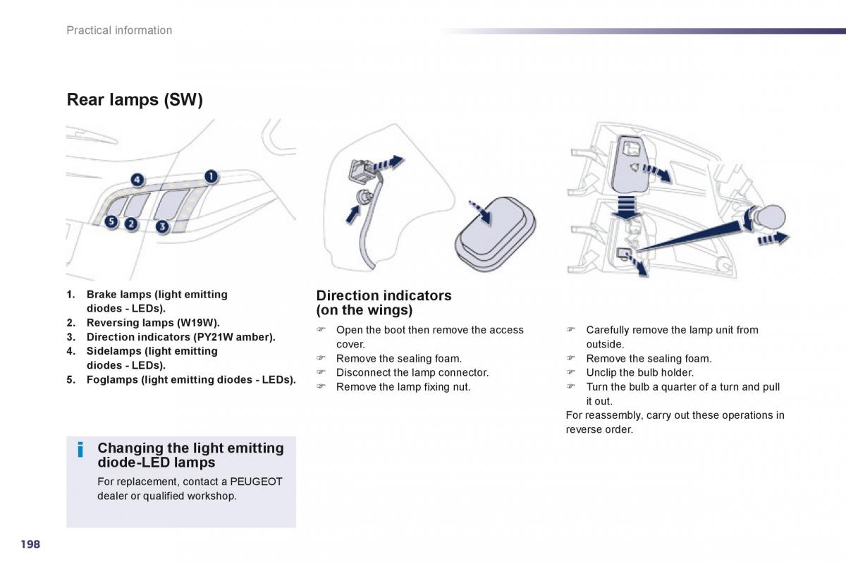 Peugeot 508 owners manual / page 200