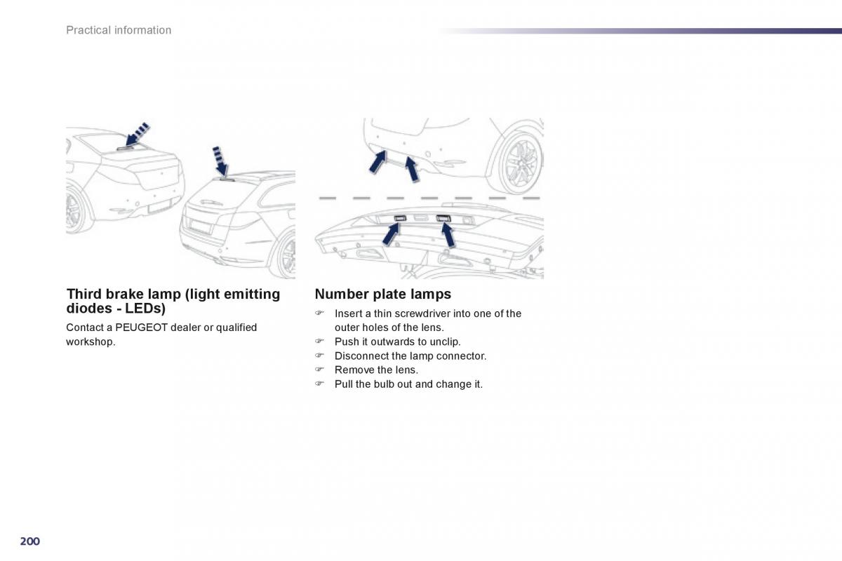 Peugeot 508 owners manual / page 202