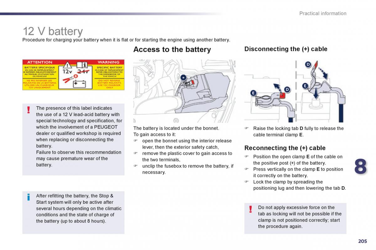 Peugeot 508 owners manual / page 207