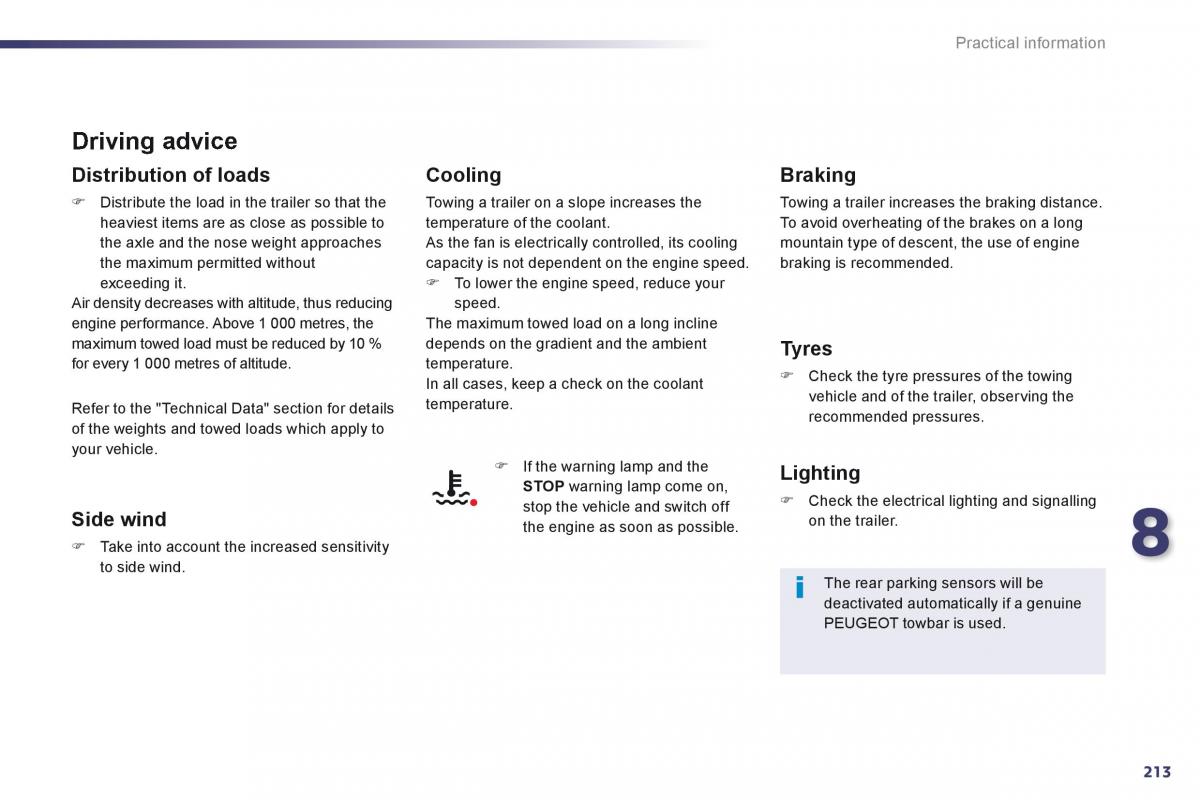 Peugeot 508 owners manual / page 215