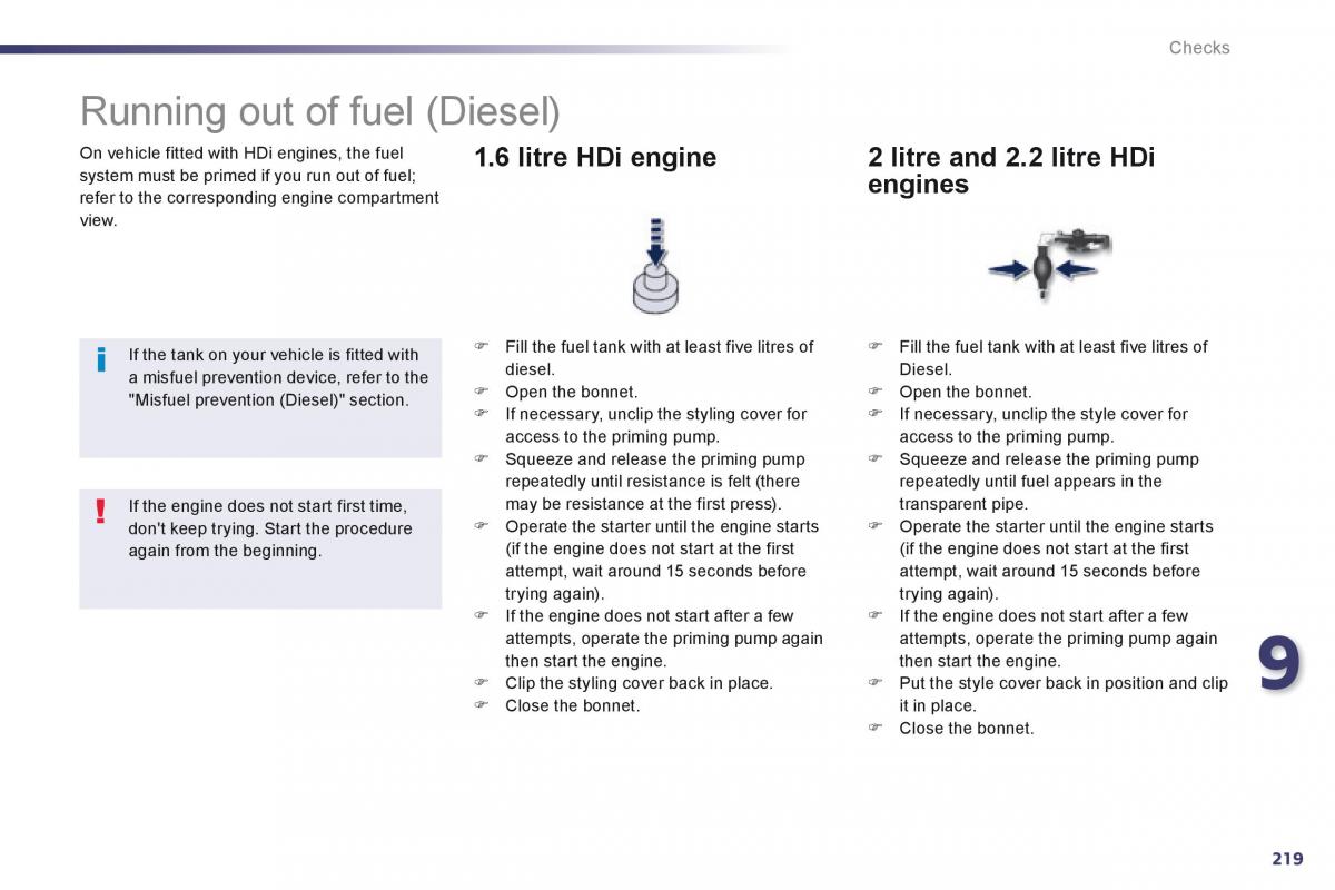 Peugeot 508 owners manual / page 221