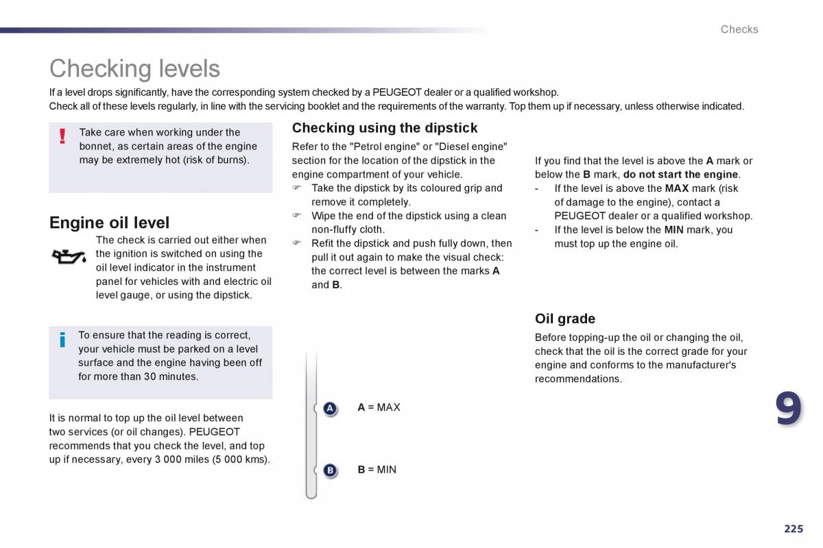 Peugeot 508 owners manual / page 227