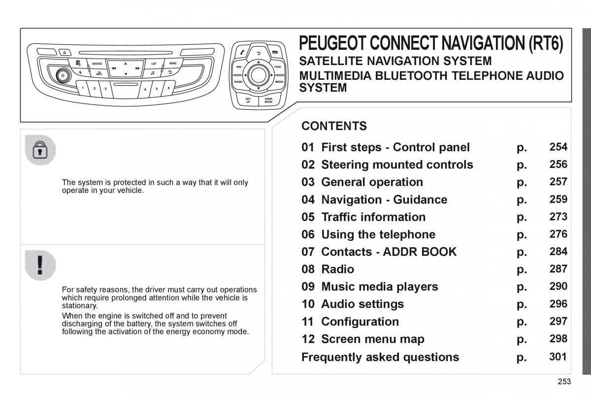 Peugeot 508 owners manual / page 255