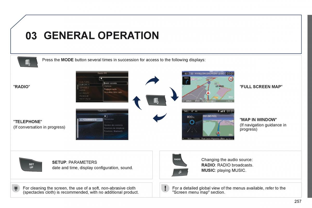 Peugeot 508 owners manual / page 259