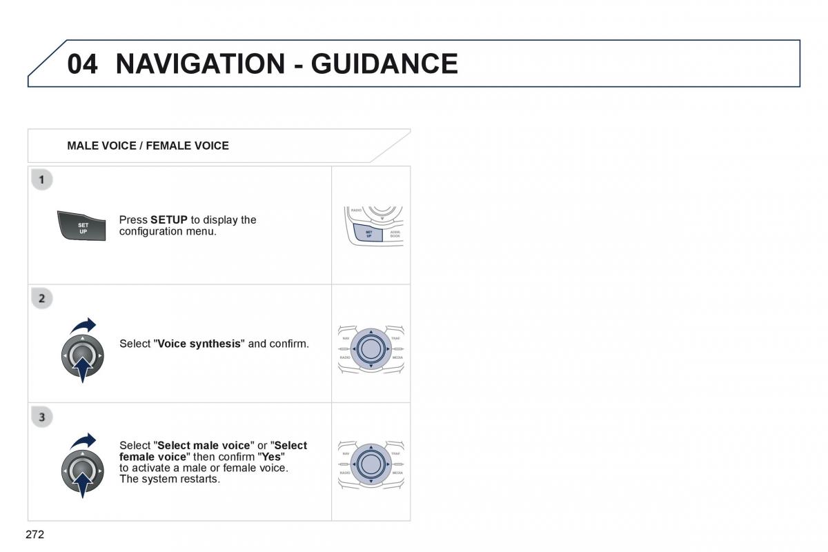 Peugeot 508 owners manual / page 274