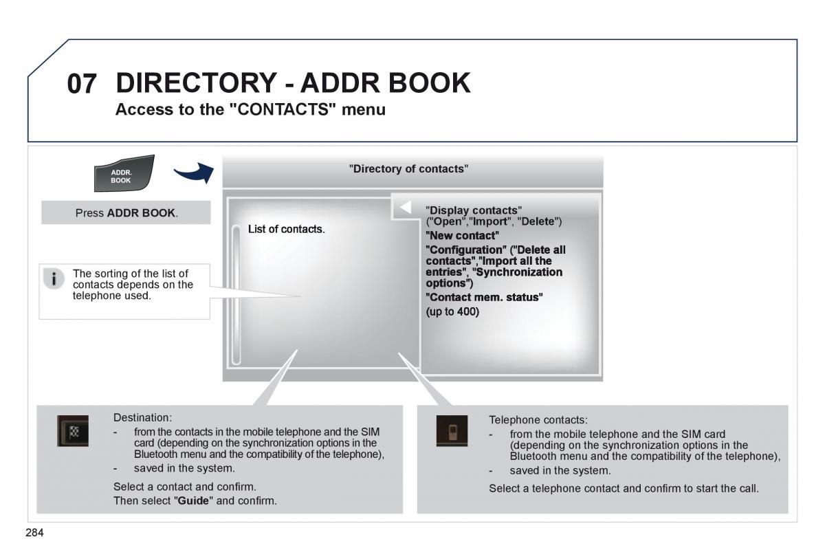 Peugeot 508 owners manual / page 286