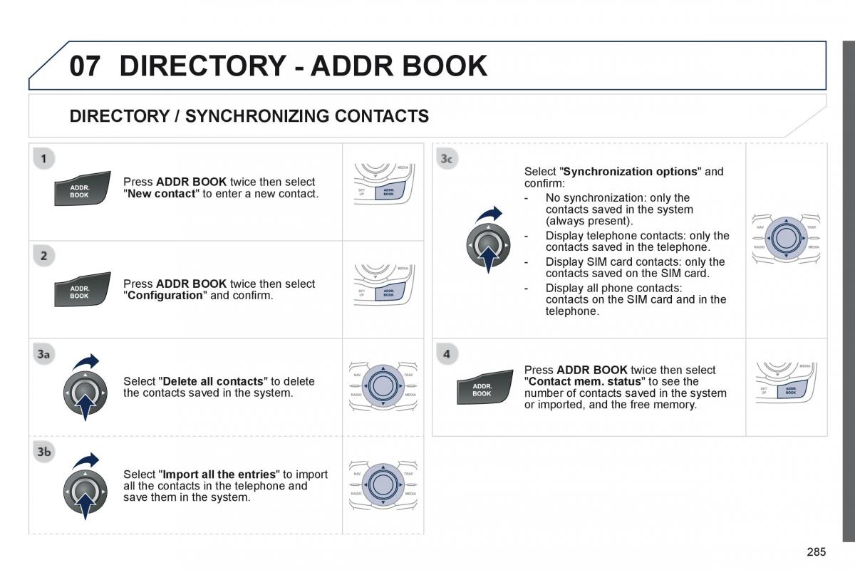 Peugeot 508 owners manual / page 287