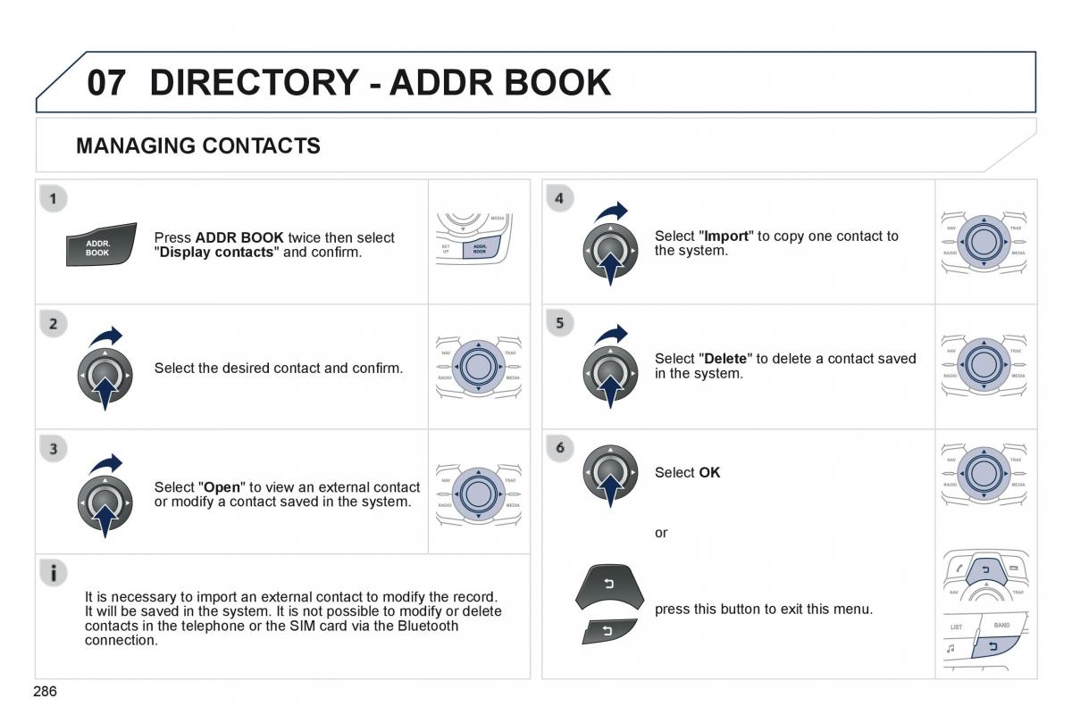 Peugeot 508 owners manual / page 288