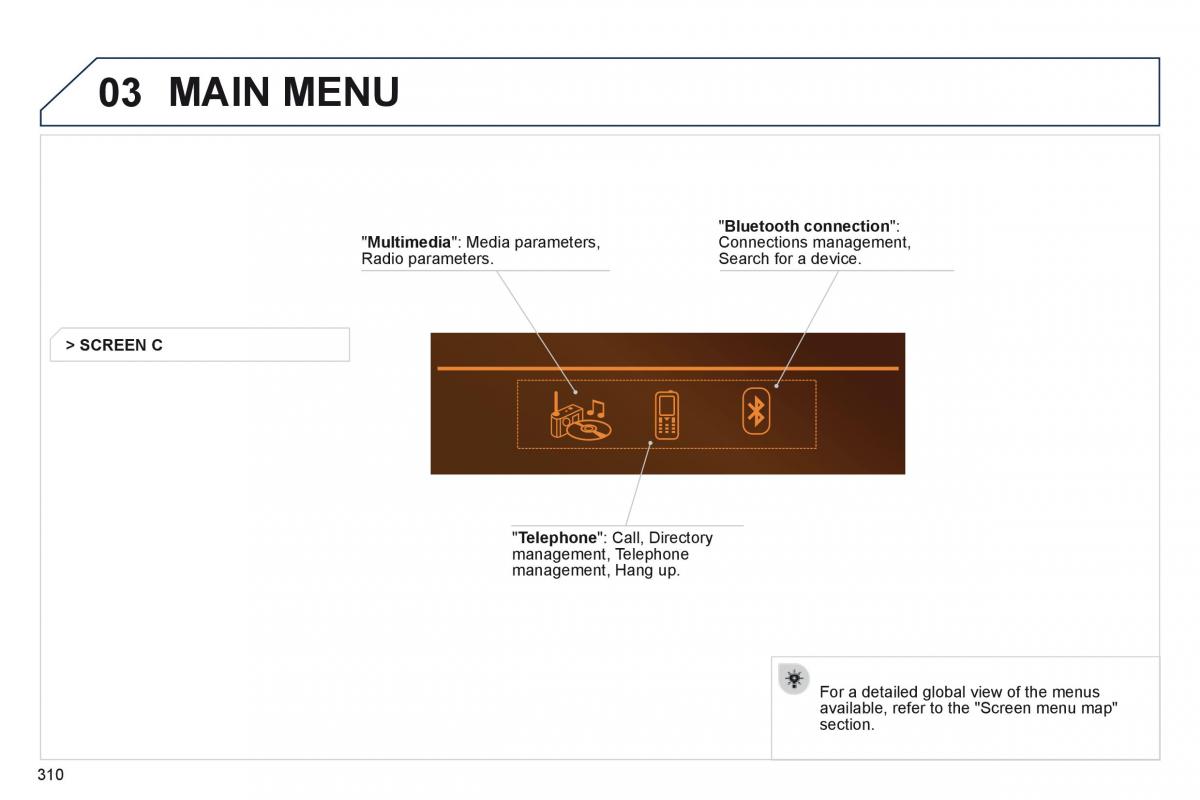 Peugeot 508 owners manual / page 312