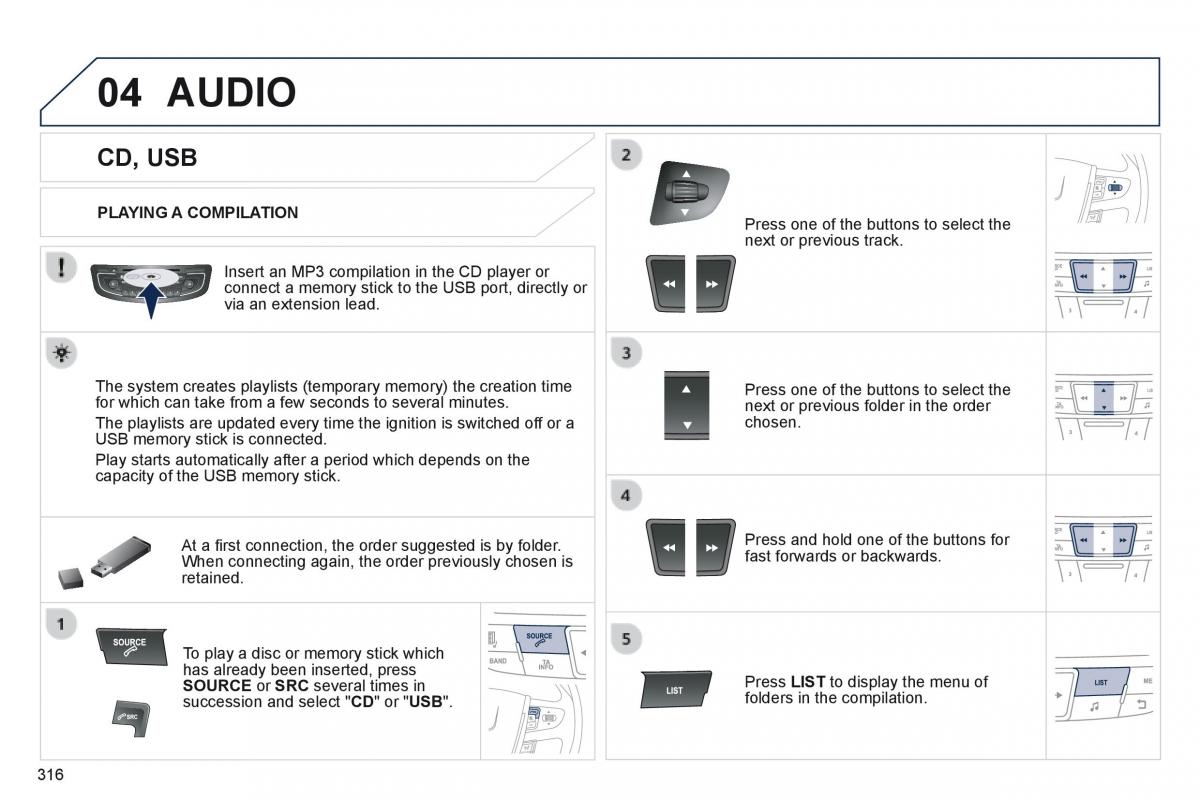 Peugeot 508 owners manual / page 318