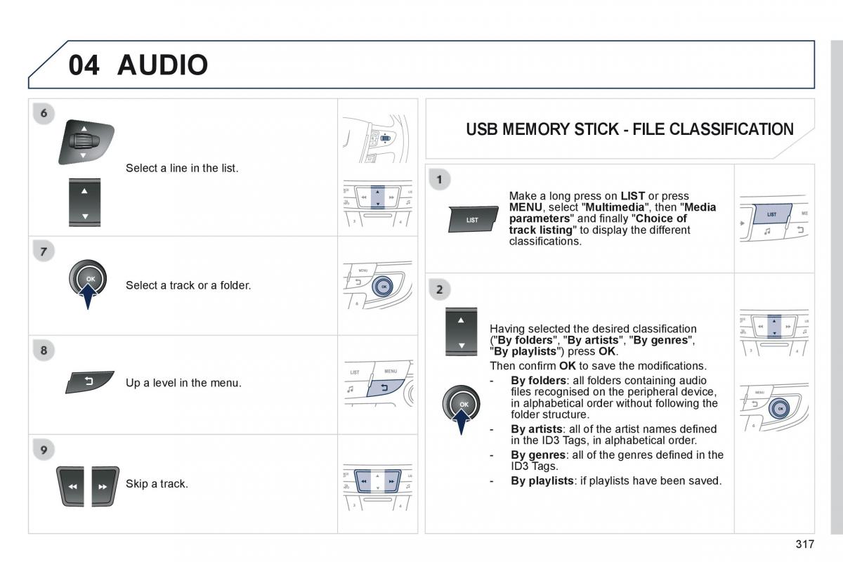 Peugeot 508 owners manual / page 319