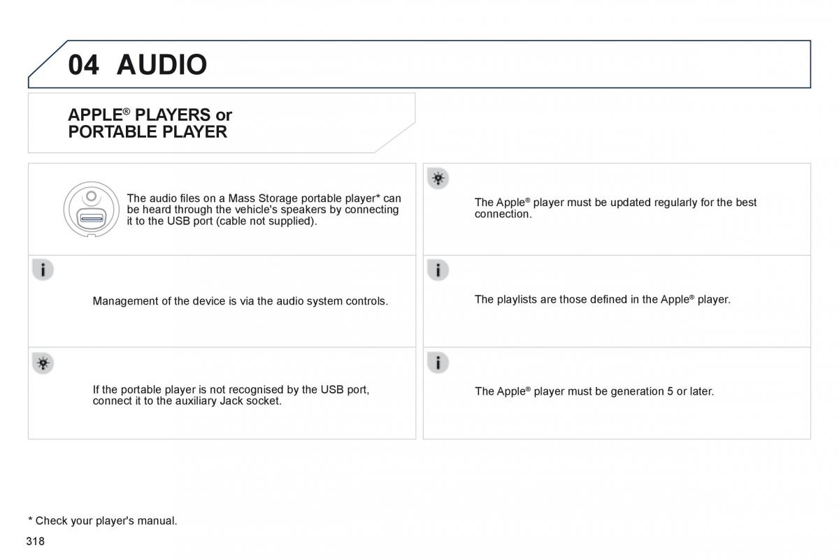 Peugeot 508 owners manual / page 320