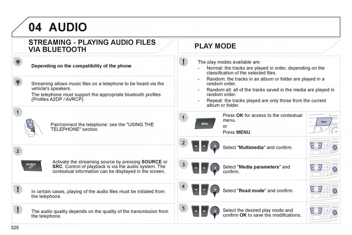 Peugeot 508 owners manual / page 322